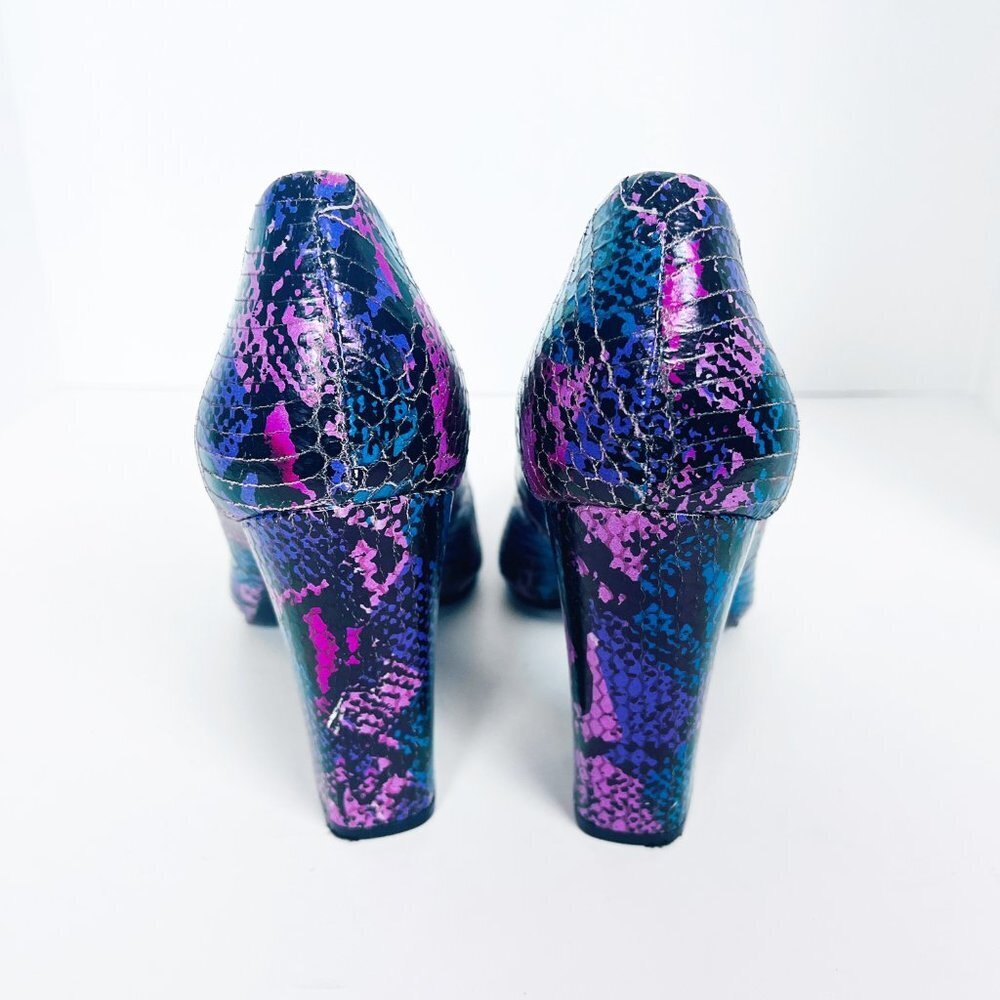 2/$30 Shoes of Prey Snakeskin Chunky Heels - Picture 6 of 7